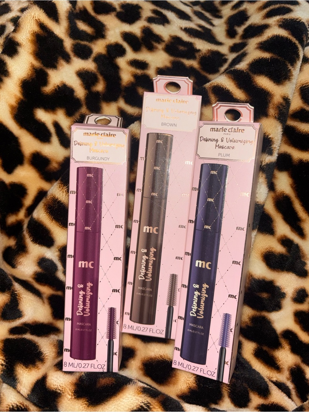 Marie Claire Defining & Volumizing Mascara — Plum, Burgundy, Brown